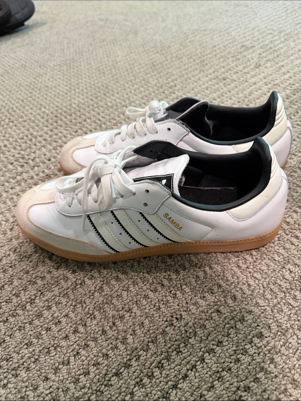 adidas Samba White with Gum Sole Men’s Sneakers